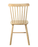 KAYELLES Lot de 2 chaises à barreaux bistrot café rétro Vintage Bois Massif Vernis Mona (Bois Teinte Naturelle)