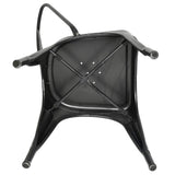 Supfine Chaise de Salle à Manger Lot de 4 Industrielle Vintage Tabouret de Cuisine avec Dossier Hauteur d'assise 44cm, Chaises Empilables Metal pour Intérieure et Extérieure Jardin Bistrot