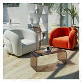 HXFRTHNM Table Basse Minimaliste en Acrylique, Design de Rangement, Luxe, esthétique, Table Basse Transparente, Meubles de Couchage Blancs