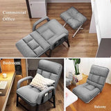 GIZNXBA Fauteuil en Cuir Gris, Chaise D'appoint Contemporaine Rembourrée avec Cadre en Acier Chaise De Loisirs avec Accoudoirs Poches Latérales Chaise D'ordinateur Ergonomique for Salon(/Gray,A)