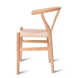 SSZZ Moderne Minimaliste en Bois Massif Chaise Accueil Rotin Café Chaise Chaise Accoudoirs Tissés À La Main Écologique Et Durable