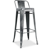 Tolix Style Tabouret de Bar avec Dossier - Design Industriel - 76cm - Nouvelle édition - Stylix Industriel