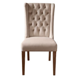 Loberon Chaise Sudbury - frêne, Velours Polyester - H/L/P env. 104/51 / 63 cm - crème, crème