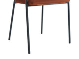 Vente-unique - Lot de 2 chaises avec accoudoirs en Velours et métal Noir - Terracotta - ORDIDA - Salle à Manger
