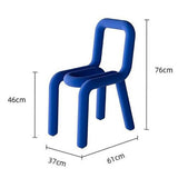 Chaise de salle à manger géométrique moderne – Tabouret décoratif pour chambre à coucher, contemporain rembourré en velours avec dossier – Chaise d'appoint de salon