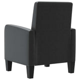 vidaXL Fauteuil Rembourré Canapé de Salon Sofa en Cuir Synthétique Noir