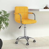 vidaXL Chaise Pivotante de Bureau Siège de Bureau Chaise d'Ordinateur Fauteuil Ergonomique Fauteuil de Bureau Maison Intérieur Jaune Moutarde Tissu