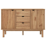 vidaXL Buffet Armoire Latérale Armoire de Rangement Organisateur de Maison Meuble de Salle de Séjour Intérieur 113,5x43x73 cm Bois Massif de Pin
