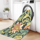 Générique Tapis de Salon 160 x 230 cm Tapis Poil Court Fin Doux Léger Résistant, Vignes Vintage Super Doux Fleurs Vigne Feuilles Vert Foncé pour Salle à Manger et Bureau Chambre Cuisine