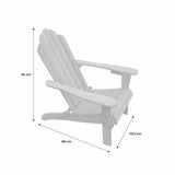 Alice's Garden - Fauteuil de Jardin en Bois - Adirondack Salamanca Terracotta- Eucalyptus. Chaise de terrasse Retro. siège de Plage