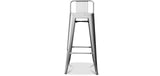 Tolix Style Tabouret de Bar avec Dossier - Design Industriel - 76cm - Nouvelle édition - Stylix Industriel