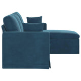 vidaXL Canapé Bleu 198 x 134 x 80 cm Velours, Canapé de Salon, canapés modulables Modernes, Fauteuil Ergonomique, loveseat en Velours élégant, Design sectionnel résistant