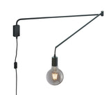 Trio Leuchten Applique murale Line 200200132 en métal noir mat avec 1 ampoule E27