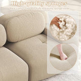 Générique Canapé Modulable avec Dossier, Canapé d'angle en L U Canapé sans Structure Velours,Canapé-Lit 1 2 3 4 Places avec Pouf,Canapé Relaxant pour Salon, Livré Monté,Vert,3 Sitze