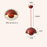 TOKTOP Suspension Luminaire Intérieur, Lustre Salon Moderne Créativité, Lampe Suspendue E27 Rouge Plafonnier pour Chambre Cuisine Salle à Manger