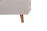 EVERGREENWEB Canapé-lit Convertible en Lit 3 Places 160 cm en Tissu Blanc, Fauteuil-lit Relax Dossier Réglable 5 Positions, Oreillers Amovibles, Pieds en Bois, Canapé Pliant Clic Clac Rembourré VELVET