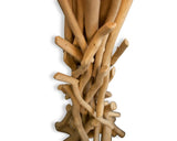 Levandeo 97046 Lampe sur pied en bois flotté Marron 155 cm