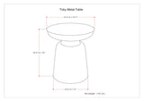 SIMPLIHOME Toby Table d'appoint Industrielle Moderne en métal de 43,2 cm de Large, ombré doré/Noir, entièrement assemblée pour Le Salon et la Chambre à Coucher