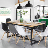 IDMarket - Table à Manger Rectangle Detroit 8 Personnes Design Industriel 180 cm