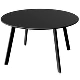 Grand patio Table Basse, Café Table, Acier de Première Qualité, Poids Léger, Table D’appoint Ronde latérale pour Bureau, Balcon, Cuisine et la Chambre (Noyer Noir)