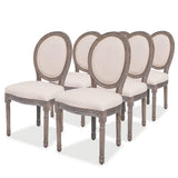 vidaXL 6X Chaise de Salle à Manger Lin Chaises de Cuisine Chaises à Manger