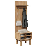 vidaXL Meuble d'entrée OTTA 50x40x160 cm Bois Massif de pin, Armoire d'entrée, Ensemble de vestiaire, Meuble de Rangement de Couloir