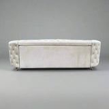 SILKMARKS® Chesterfield Canapé avec fonction couchage, canapé 3 places, confort premium, velours imperméable et résistant aux rayures, canapé avec espace de rangement supplémentaire, design élégant