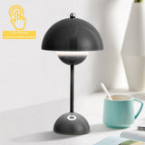 Starnearby Lampe de Table LED Pot de Fleurs, Lampe de Chevet Rechargeable Sans Fil, Lampe Champignon Tactile Dimmable avec 3 Modes de Luminosité, Lampe de Bureau Décorative Rétro