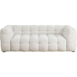 Kare Design - Canapé 3 Places Velours crème 240cm Salamanca