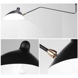 AKBOY Bras Long Applique Murale Vintage Industrielle Spots Muraux avec Interrupteur Tête Réglable Rotatif E27*2 Lampe Murale Intérieur Eclairage Mural Métal Éclairage De Chambre À Coucher,180 * 118cm