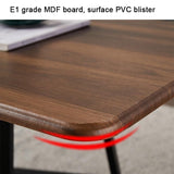 Table basse de luxe en noyer avec cadre en métal et pieds pour le salon, table à cocktail rectangulaire industrielle moderne, simple, industrielle, de taille moyenne, table basse en métal vintage en