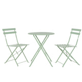 Avril Paris Table et chaises Pliantes bistrot Balcon terrasse- 2 Places - Vert - Flore.