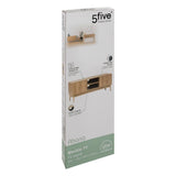 5five - Meuble TV 2 placards Effet chêne Naturel abana