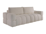 Vente-unique - Canapé 3 Places Convertible en Tissu Bouclette Beige ISSORO II