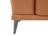 Vente-unique - Canapé d'angle Droit en Cuir de Buffle Camel ANDOR