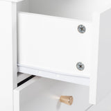 LEADZM Commode Blanche à 5 tiroirs, Meuble Rangement, Commode Chambre, Armoire à tiroirs 66 x 33 x 76cm