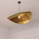 Atmosphera - Suspension Arlo - Abat-jour en Métal Doré D80cm - Ampoule Non Incluse E27 25W - Luminaire pour Salon, Cuisine, Bureau, Chambre