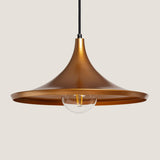 LEDKIA LIGHTING - Suspension Métal Presley | Design Japonais Inspiré | Douille E27 | Câble Réglable en Hauteur | Aluminium Résistant, Doré