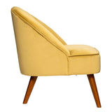 Fauteuil Naova - Jaune - Velours - Atmosphera créateur d'intérieur