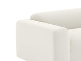 Vente-unique - Canapé 3 Places en Tissu Bouclette Blanc POGNI de Maison Céphy