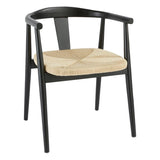 Atmosphera - Fauteuil à dîner Yamato hêtre Noir