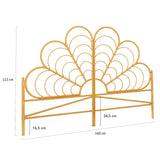 IDMarket - Tête de lit sur Pied Ivy 160 cm Effet rotin en Forme de Fleur