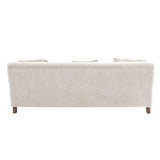 Loberon Canapé Isa - Bois d'hévéa, Velours de Polyester, Bois de pin - H/L/P env. 80/224 / 95 cm - crème, crème