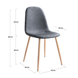 Mc Haus Elva Gris Anthracite - Pack de 2 chaises pour Le Salon, la Salle à Manger ou la Chambre à Coucher