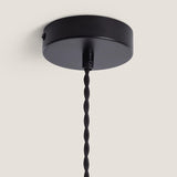 LEDKIA LIGHTING Suspension Rotin Noir tressé E27