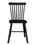 KAYELLES Lot de 2 Chaises à Barreaux Style Windsor Bistrot Vintage en Bois Massif d’Hévéa Mona Noir