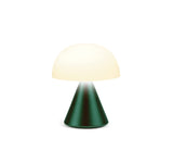 LEXON MINA Mini Lampe Champignon sans fil rechargeable, lampe LED à poser ou de chevet, à variateur d'intensité, jusqu'à 12h d'autonomie - Vert Sombre