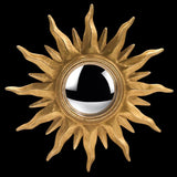 Générique Miroir Soleil Convexe Doré, Beaux Reliefs, Fabrication soignée 31 cm de Diamètre, Œil de Sorcière