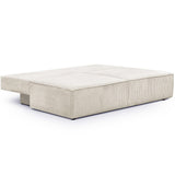 HOMIFAB Canapé Convertible 3 Places avec Coffre de Rangement en Velours côtelé Beige - Milla