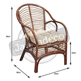 AUBRY GASPARD Fauteuil en rotin Marron Louis